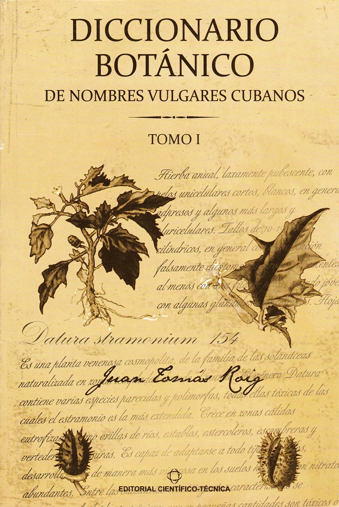 Diccionario Botanico Tomo 1 - Juan Tomas Roig